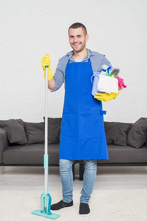 portrait-man-cleaning-his-home